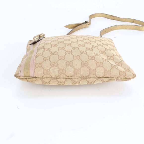 Gucci GG Canvas with Charm 144388 Leather Shoulder Bag/Crossbody Bag Beige Wo... - Picture 5 of 9